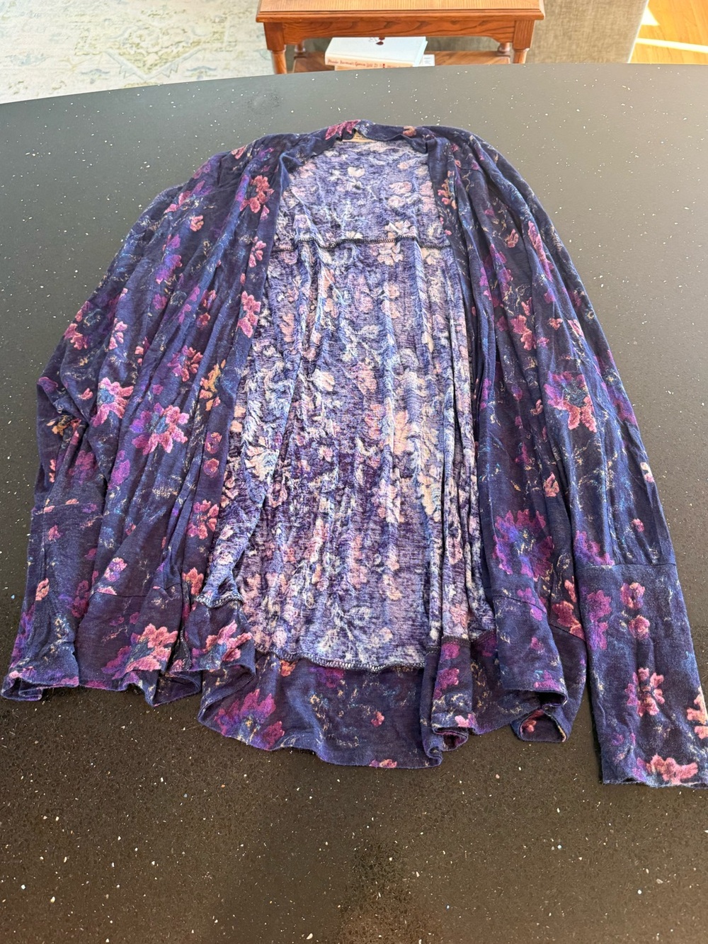Pins & Needles Floral Open-Front Women's Cardigan - Purple Floral